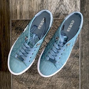 Guess blue-denim colored shoes in size 5.5 with rhinestones